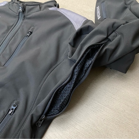 Honda Padded Riding Jacket Size Small Black Grey - Picture 9 of 14